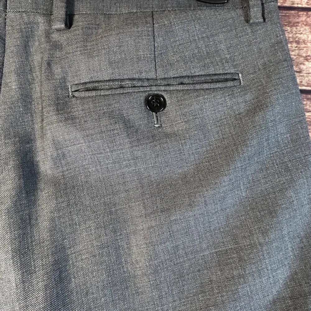 Banana Republic Mens Slim Fit Gray Marzotto Italian Wool Dress Pants 33x32